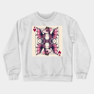 Pink Fairy Armadillo Dragon King of Hearts Crewneck Sweatshirt